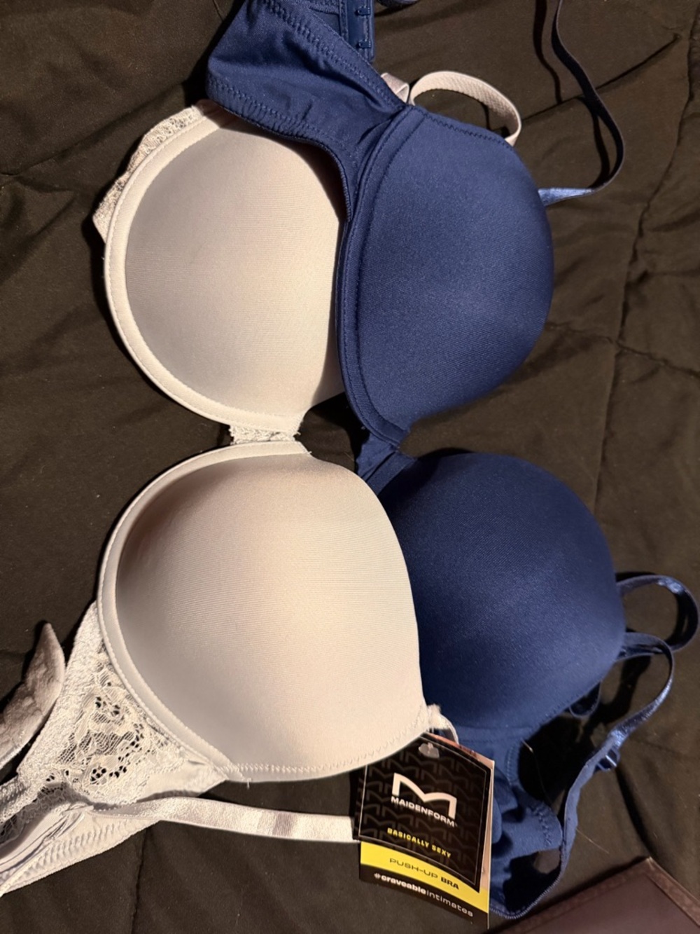 Madison Navy and Ivory Molded T-Shirt Bra Duo